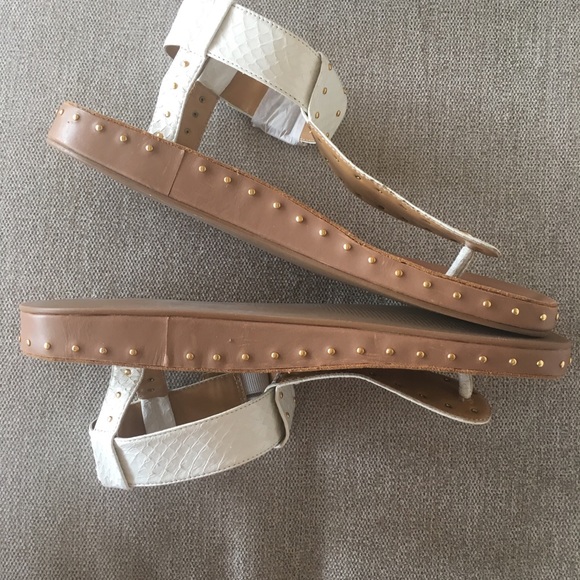 New studded thong snake embossed Leisel sandals - Picture 5 of 8